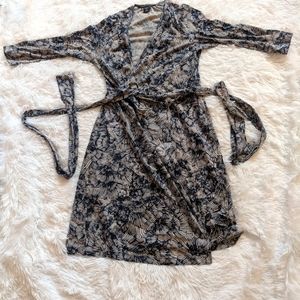 Banana Republic Wrap Dress Blue Petite Small